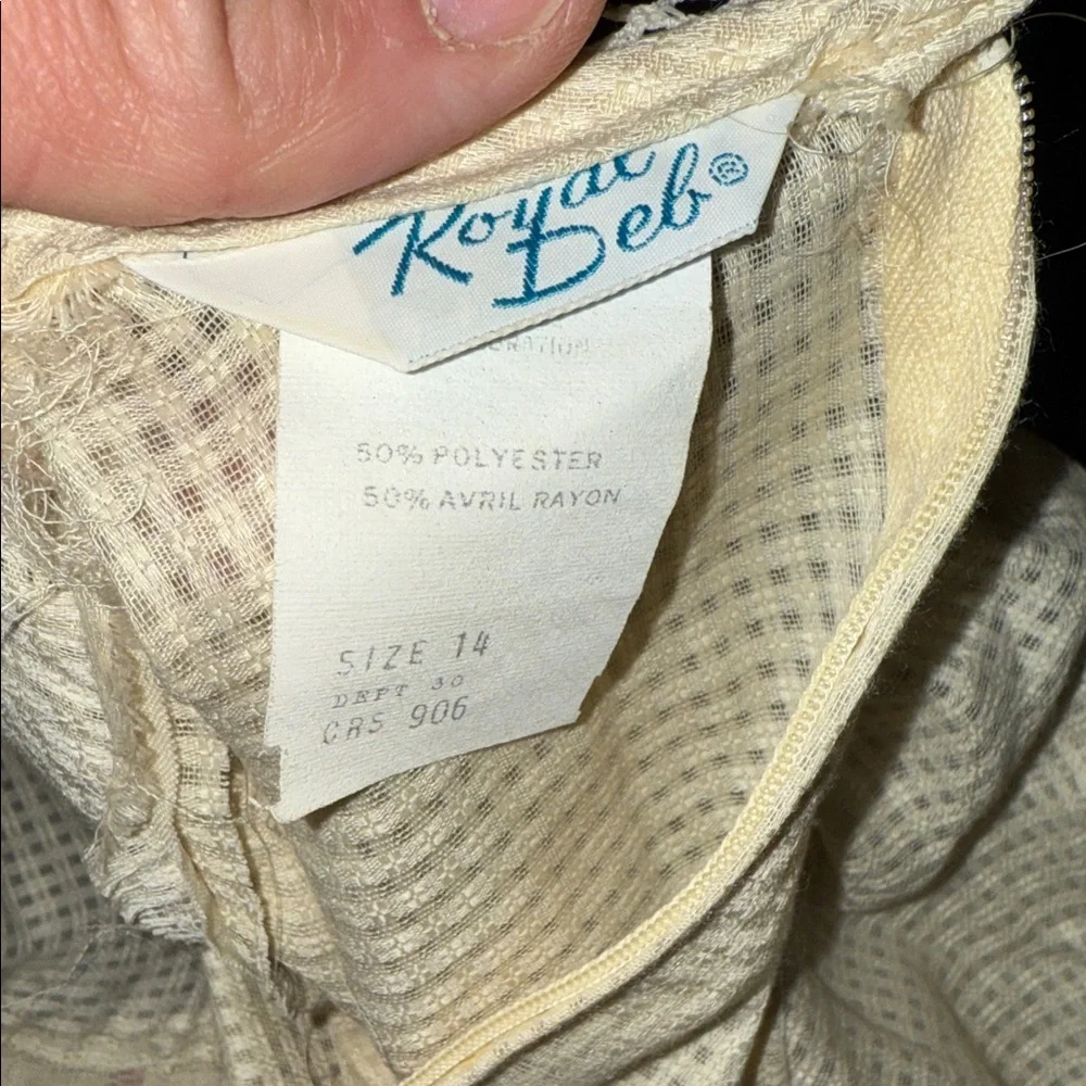 Floral Print Maxi Dress vintage royal deb teenage size 14 kids - Picture 6 of 6